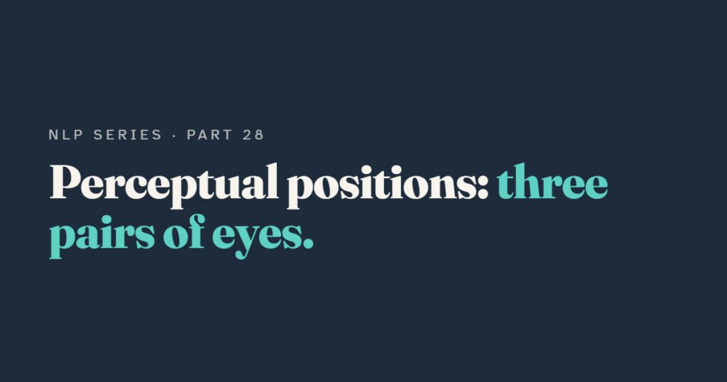 Perceptual Positions: Seeing a Conflict Through Three Pairs of Eyes