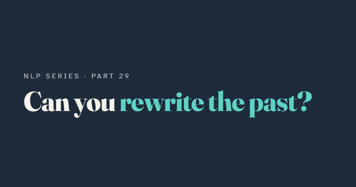 Reimprinting and Change Personal History: Can You Rewrite the Past?