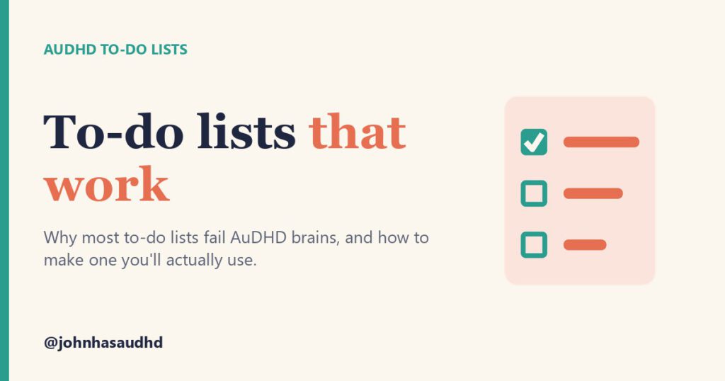 AuDHD to-do lists: To-do lists that work