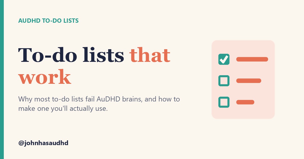AuDHD to-do lists: To-do lists that work